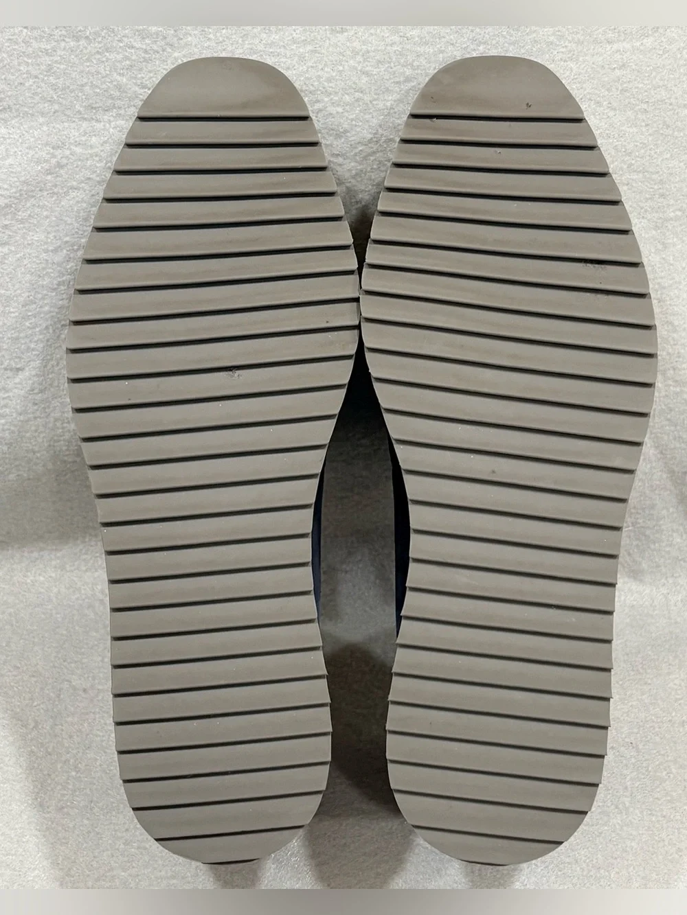 Johnston & Murphy Gracelyn Navy Blue Silver Platform Tassel Loafer Sz 7M